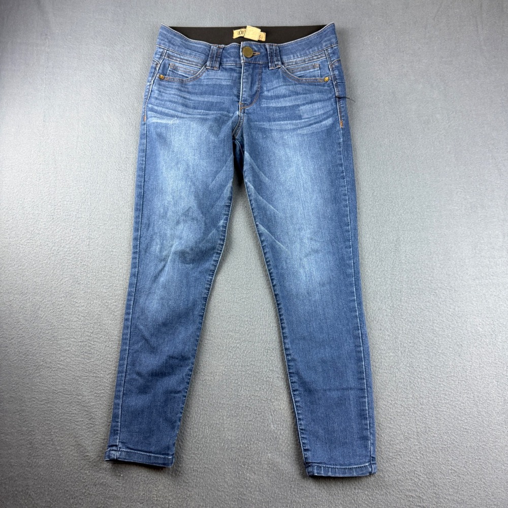 Democracy Jeans Women's 4P Blue Ab Solution Skinny Denim Ankle Jeggings Petite